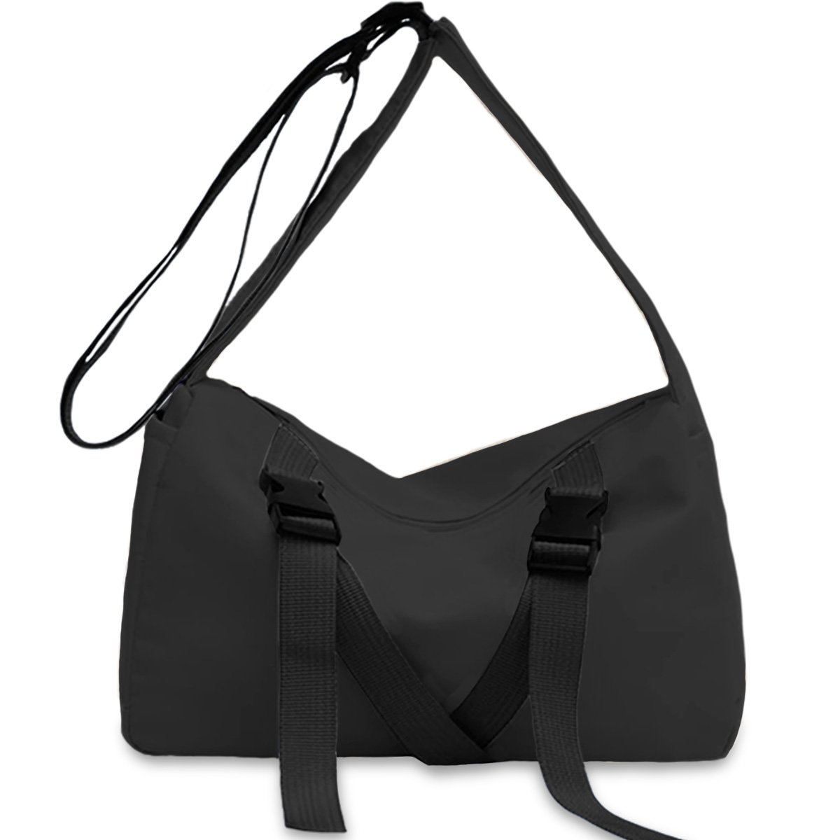 Bolsa Riñonera Lateral Shendy Vendy con Correa Ajustable Negra para Mujer