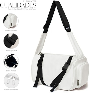 Foto 4 | Bolsa Shendy Vendy Blanca con Correa Ajustable para Mujer