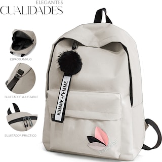 Foto 2 | Mochila Multifuncional Backpack Minimalista de Gran Capacidad Gris