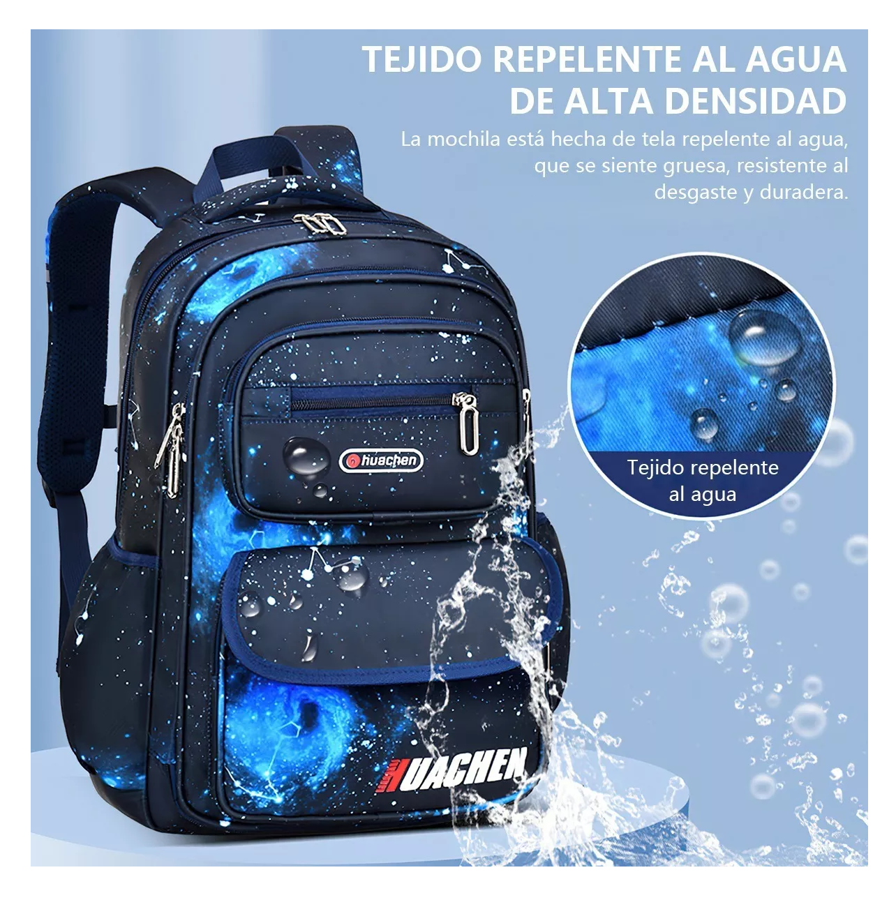 Foto 3 pulgar | Mochila Escolar 35 L color Azul