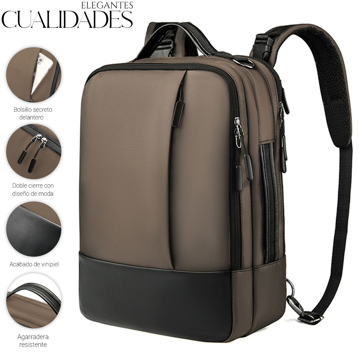 Foto 4 pulgar | Mochila Shendy Vendy Café