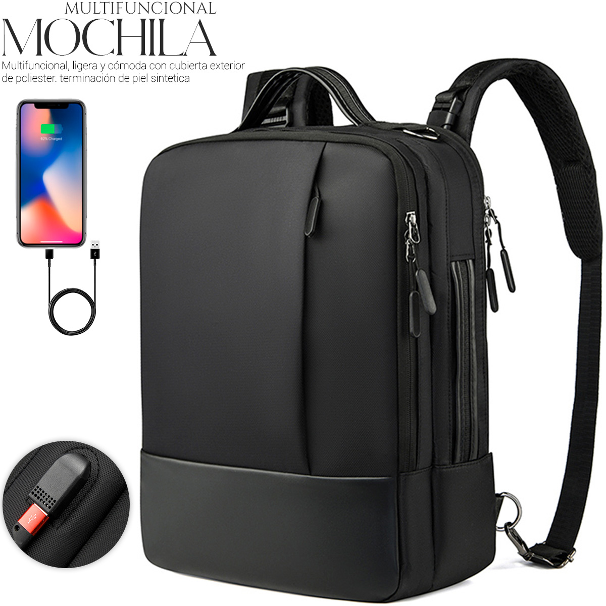 Foto 3 pulgar | Mochila Shendy Vendy Negra