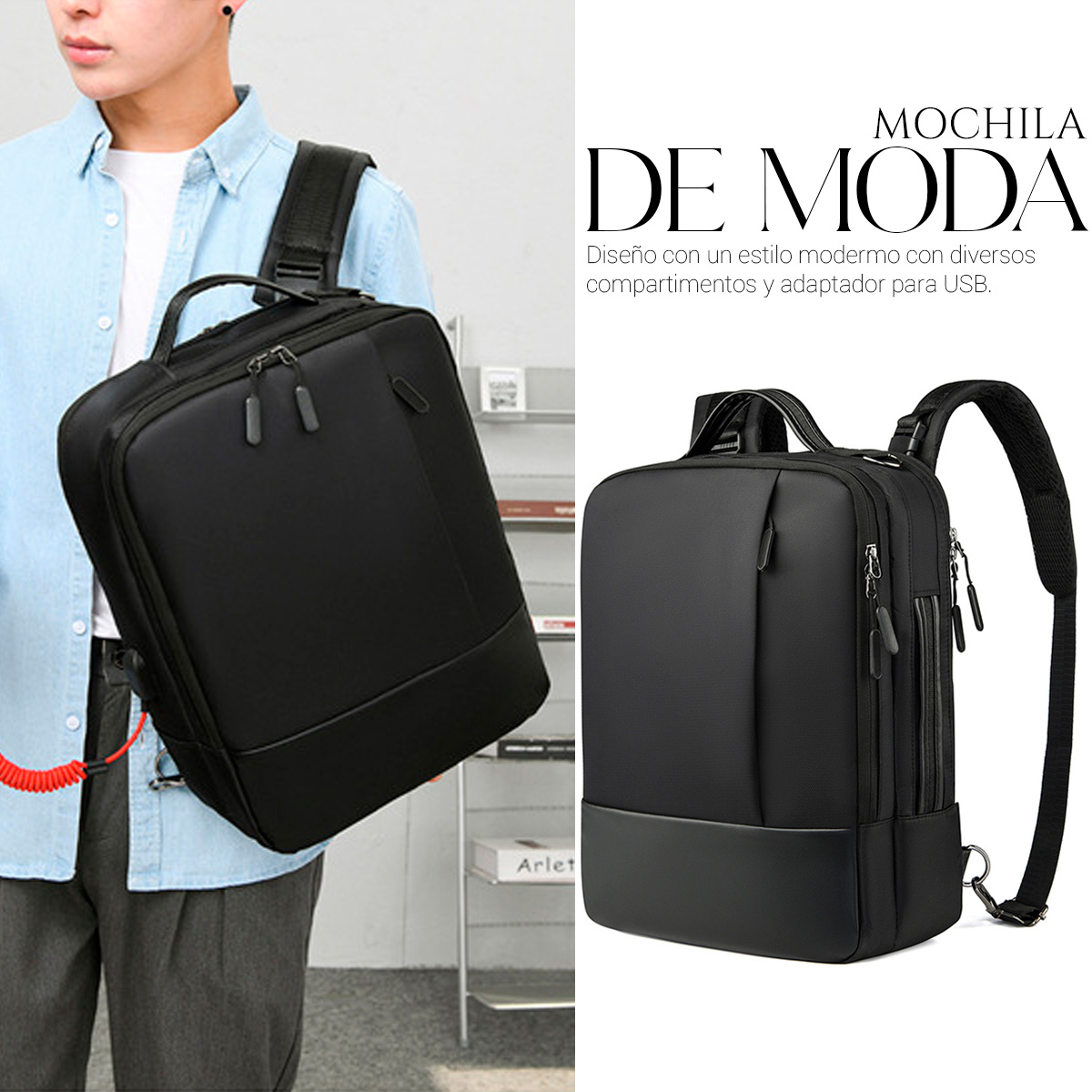 Foto 7 pulgar | Mochila Shendy Vendy Negra