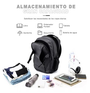 Foto 4 | Mochila Antirrobo Steel Ebeau color Gris Para Hombre