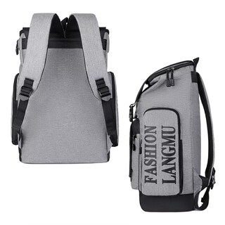 Foto 4 | Mochila para Laptop Fashion color Gris/Negro
