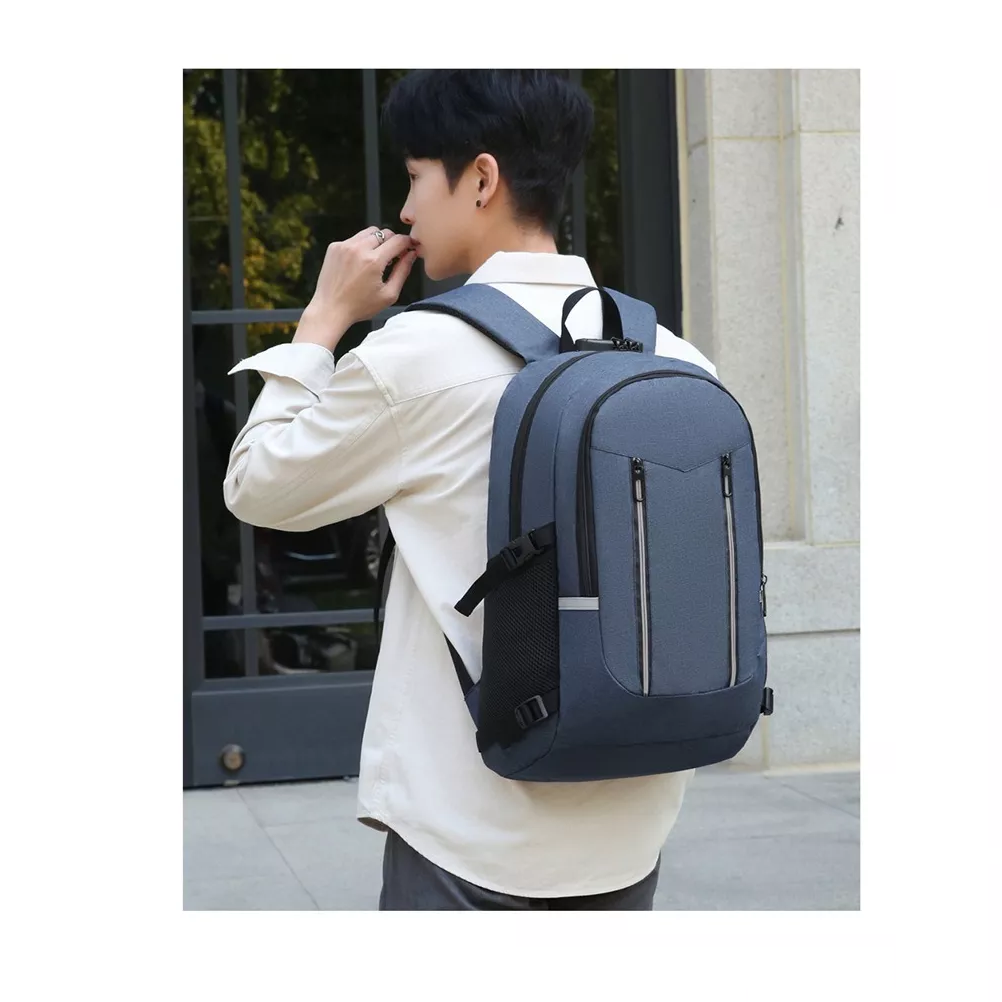 Foto 4 | Mochila Antirrobo De Viaje Azul Oscuro