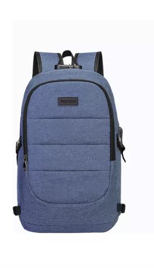 Foto 4 pulgar | Mochila Antirrobo Impermeable Escolar Con Contraseña Y Usb Color Azul Diseño De La Tela Ea4c