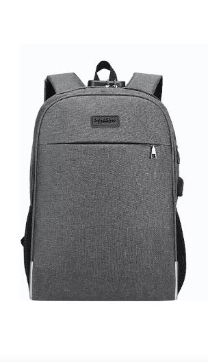 Mochila Antirrobo Impermeable Escolar Con Contraseña Y Usb Color Gris Diseño De La Tela Ea1c