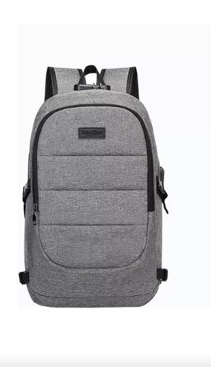 Mochila Antirrobo Impermeable Escolar Con Contraseña Y Usb Color Gris Diseño De La Tela Ea4c