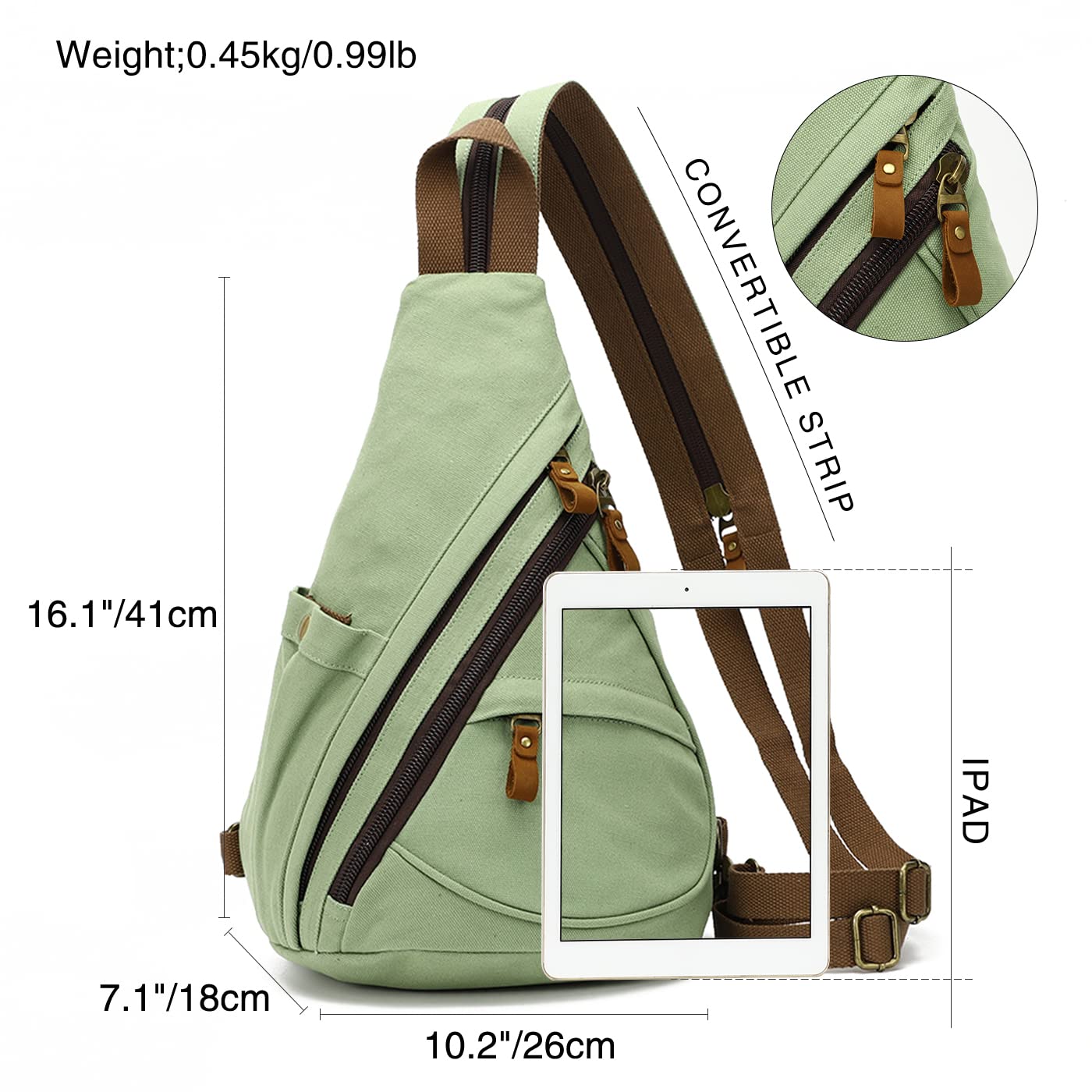 Foto 3 pulgar | Mochila Bandolera Pequeña De Lona Sling Bag Kl928 Para Hombre Y Mujer - Venta Internacional.