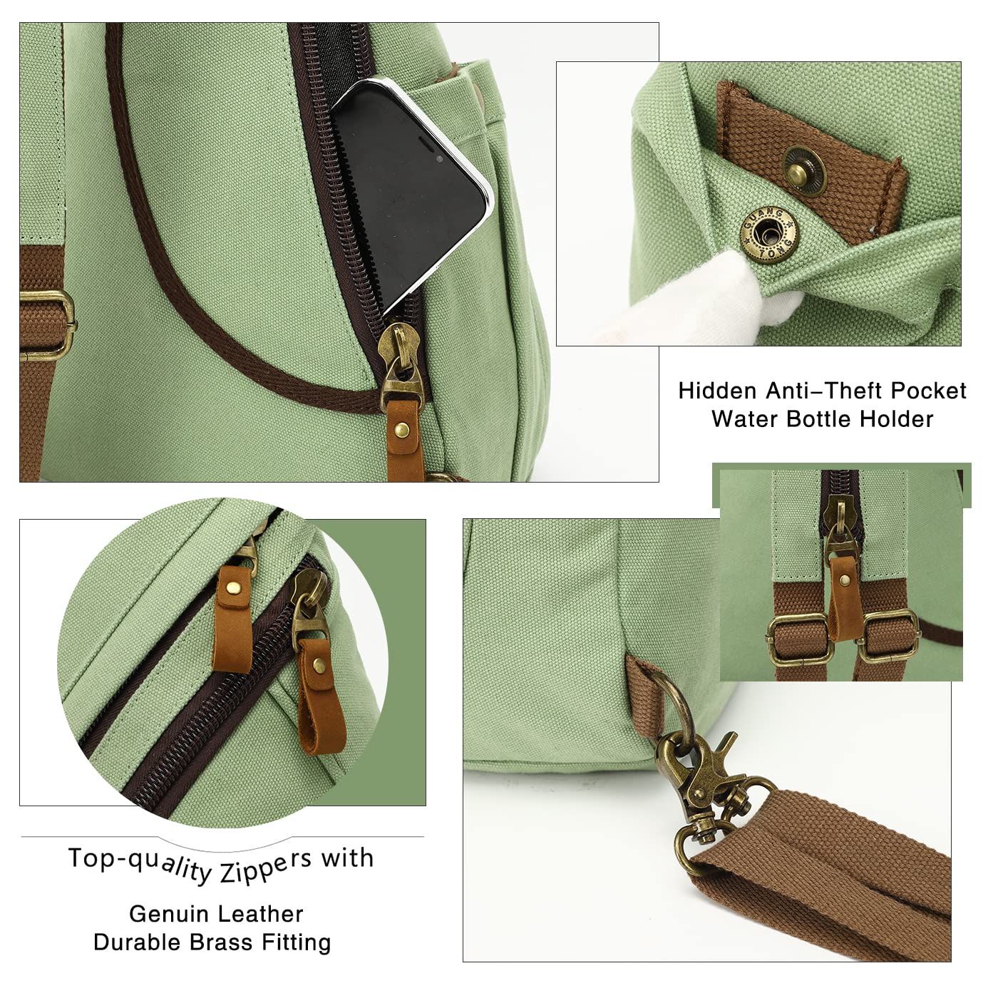 Foto 5 pulgar | Mochila Bandolera Pequeña De Lona Sling Bag Kl928 Para Hombre Y Mujer - Venta Internacional.