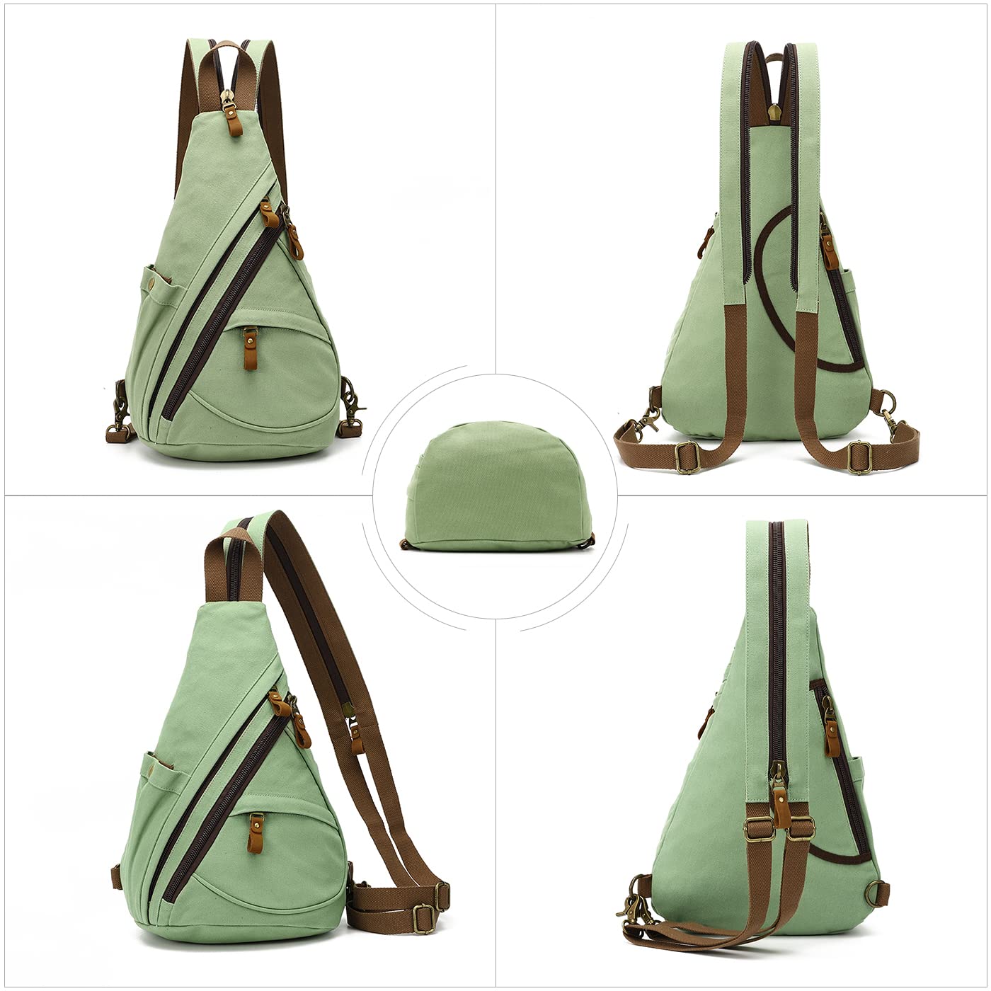 Foto 6 pulgar | Mochila Bandolera Pequeña De Lona Sling Bag Kl928 Para Hombre Y Mujer - Venta Internacional.