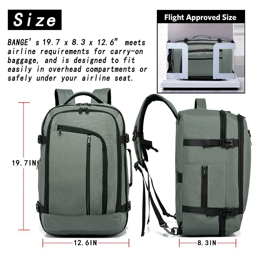 Foto 3 pulgar | Mochila Bange Travel Overnight de 40 L aprobada por la FAA para vuelos - Venta Internacional