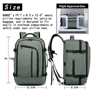 Foto 2 | Mochila Bange Travel Overnight de 40 L aprobada por la FAA para vuelos - Venta Internacional
