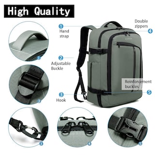 Foto 4 | Mochila Bange Travel Overnight de 40 L aprobada por la FAA para vuelos - Venta Internacional