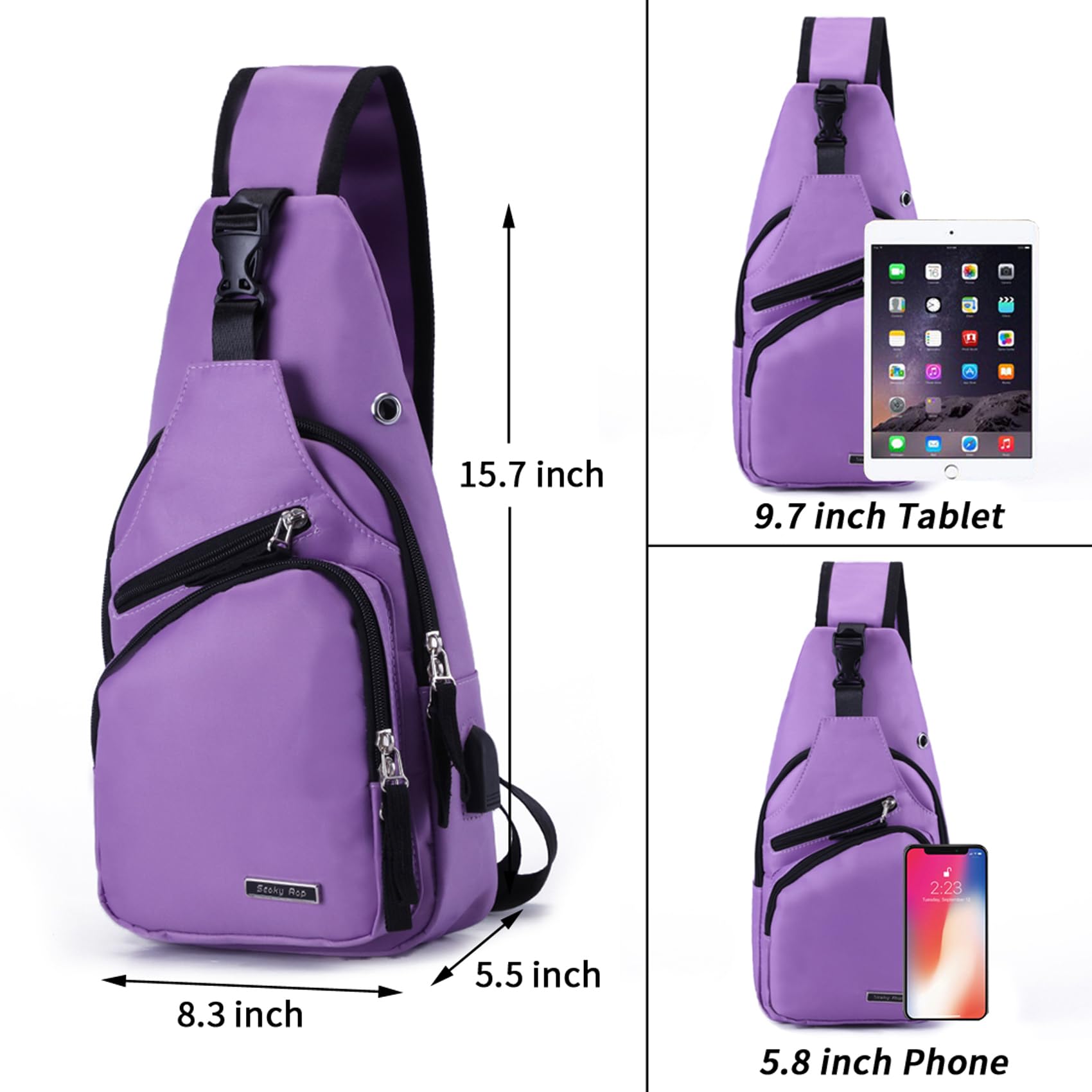 Foto 4 pulgar | Mochila Tipo Bandolera Seoky Rop de Nailon Resistente al Agua - Venta Internacional