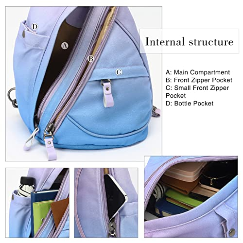 Foto 4 pulgar | Mochila Bandolera Pequeña De Lona Sling Bag Kl928 Para Hombre Y Mujer - Venta Internacional.