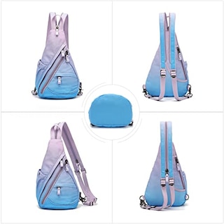 Foto 5 | Mochila Bandolera Pequeña De Lona Sling Bag Kl928 Para Hombre Y Mujer - Venta Internacional.