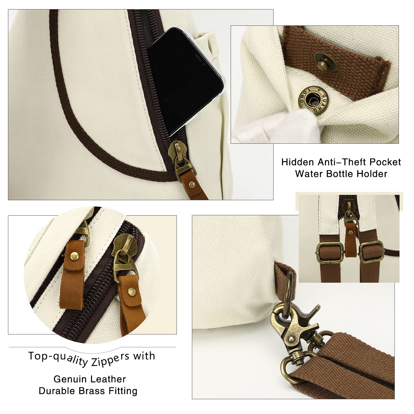 Foto 4 | Mochila Bandolera Kl928 de Lona - Venta Internacional