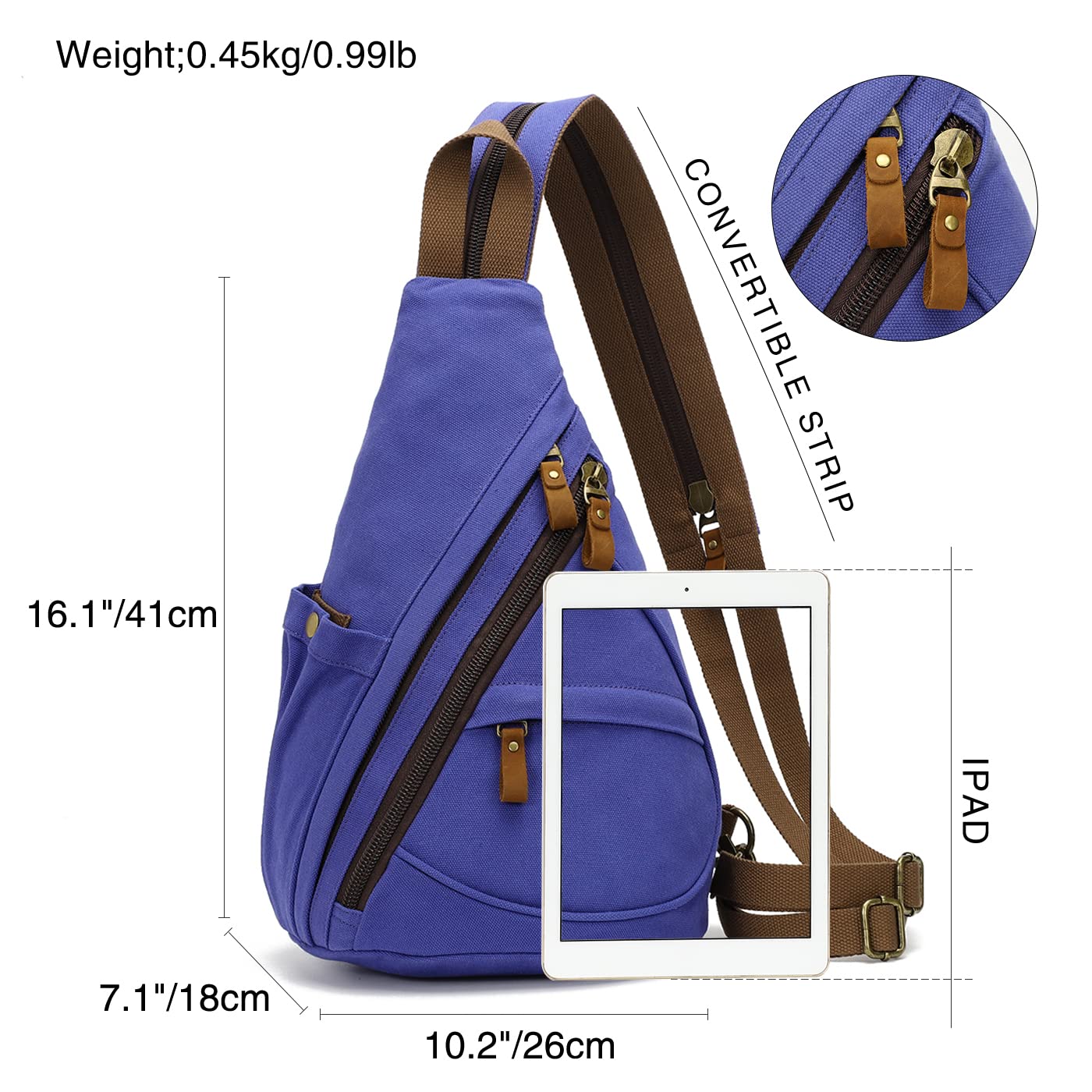 Foto 3 pulgar | Mochila Bandolera Pequeña De Lona Kl928 Con Bandolera - Venta Internacional.