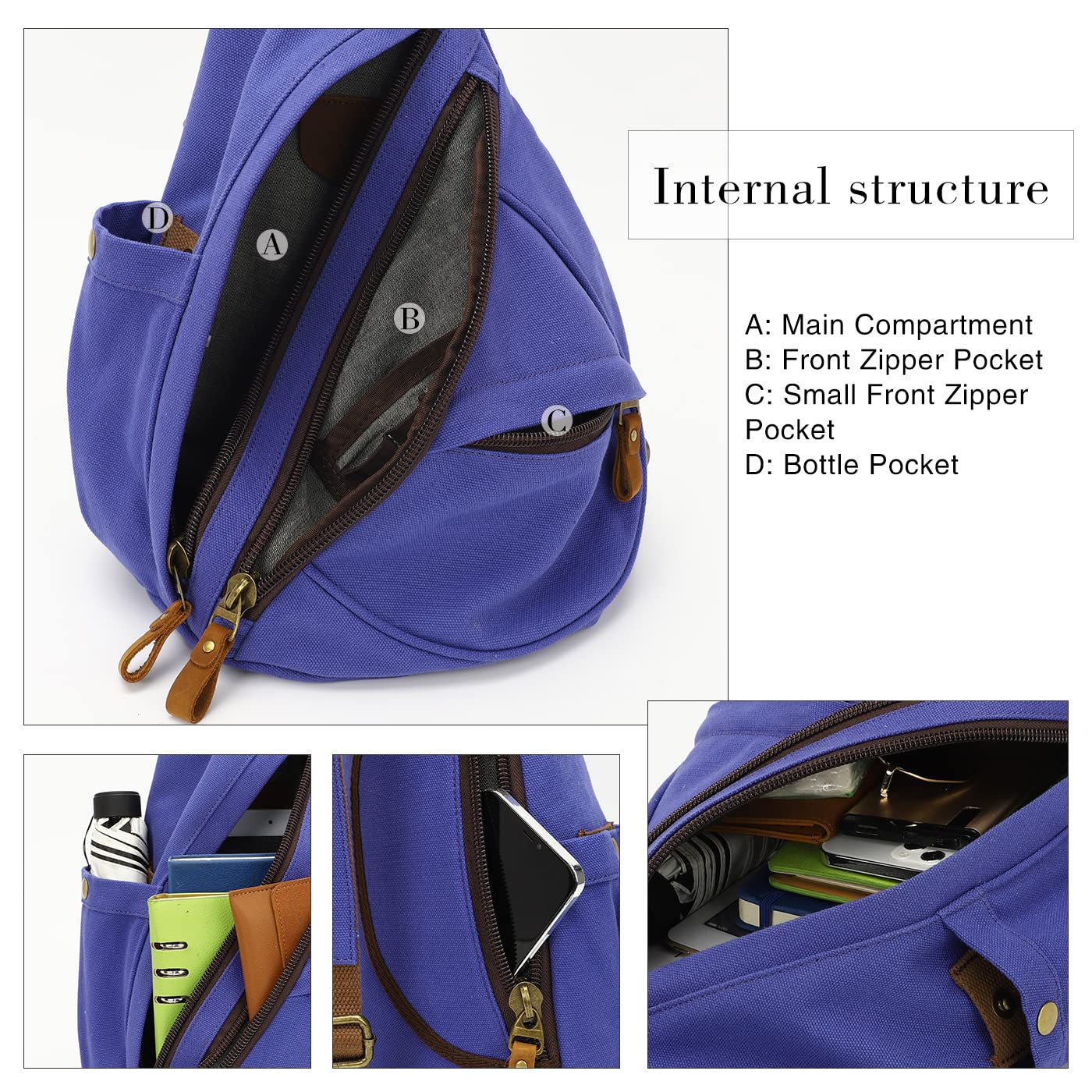 Foto 4 pulgar | Mochila Bandolera Pequeña De Lona Kl928 Con Bandolera - Venta Internacional.