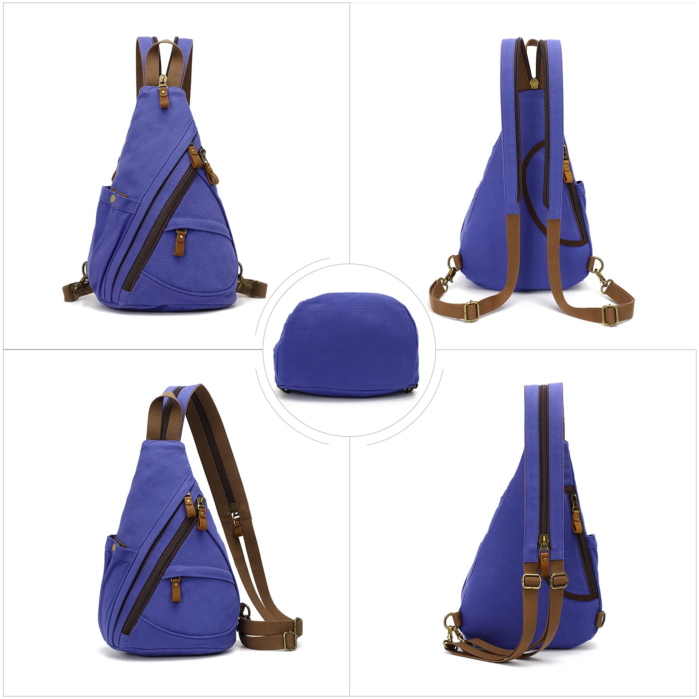 Foto 6 pulgar | Mochila Bandolera Pequeña De Lona Kl928 Con Bandolera - Venta Internacional.