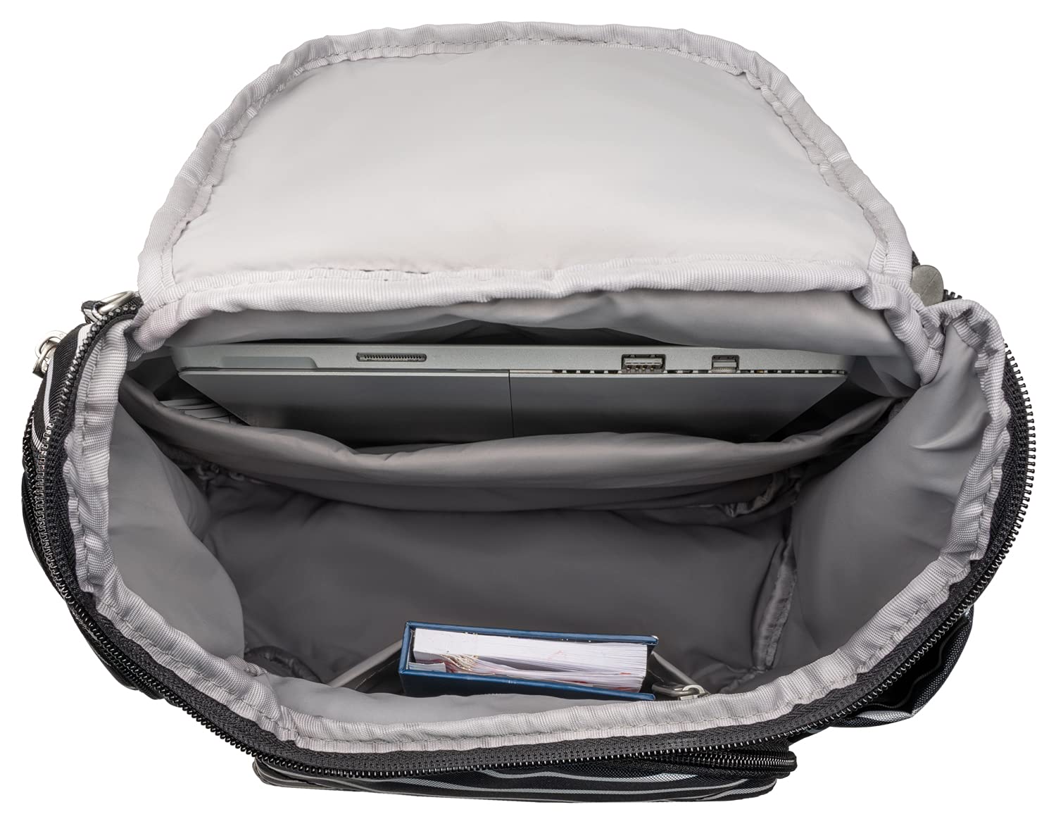 Foto 3 pulgar | Mochila Travelon Anti Theft Classic Negra Con Raya Blanca - Venta Internacional.