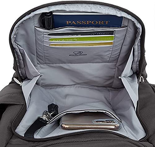 Foto 5 pulgar | Mochila Travelon Anti Theft Classic Negra Con Raya Blanca - Venta Internacional.