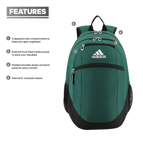 Foto 3 pulgar | Mochila Adidas Striker 2 Team Verde Oscuro/negro/blanco - Venta Internacional
