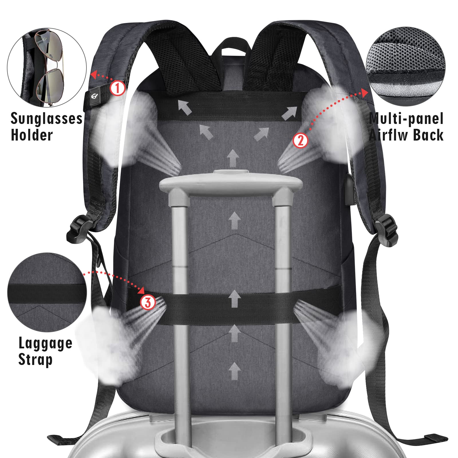 Foto 5 pulgar | Mochila Zomake Resistente al Agua y Antirrobo - Venta Internacional