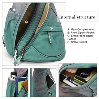 Foto 3 | Mochila Bandolera Kl928 de Lona - Venta Internacional