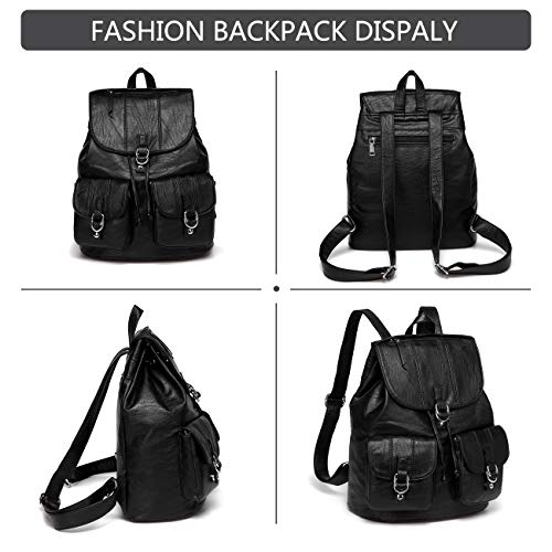 Foto 6 | Mochila con Cordón Vaschy Negra - Venta Internacional