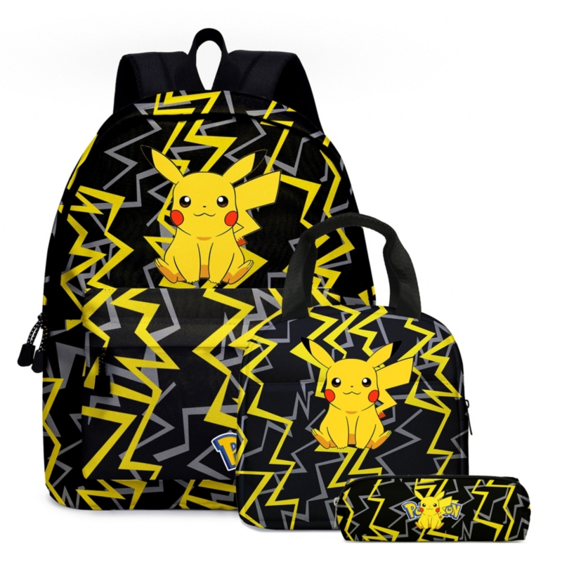 Foto 2 pulgar | Mochila + Lonchera + Lapicera Pokémon Pikachu - Venta Internacional