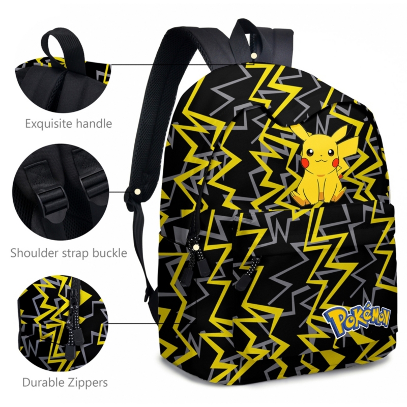 Foto 5 pulgar | Mochila + Lonchera + Lapicera Pokémon Pikachu - Venta Internacional