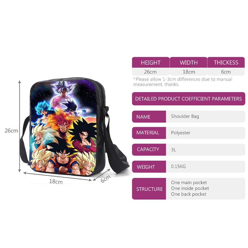 Foto 5 pulgar | Mochila + Bolso de Hombro + Lapicera Anime Dragon Ball - Venta Internacional