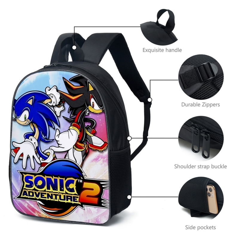 Foto 4 | Mochila + Bandolera + Lapicera Sonic - Venta Internacional