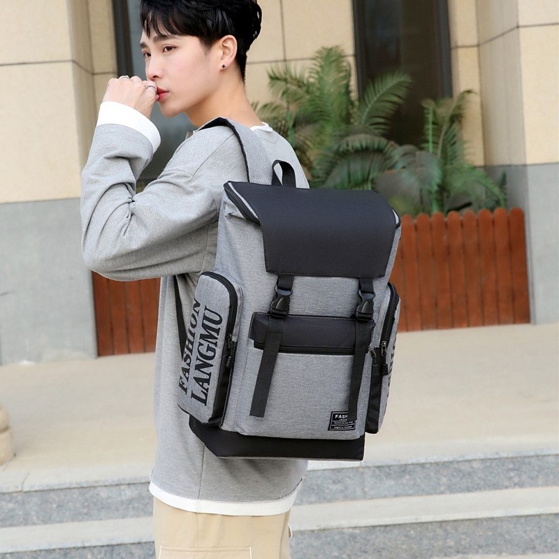 Foto 4 pulgar | Mochila Impermeable Gris Unisex - Venta Internacional