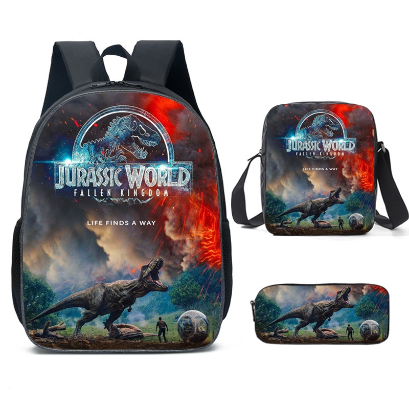Foto 2 pulgar | Mochila + Bolso de Hombro + Funda Jurassic World para Niños - Venta Internacional