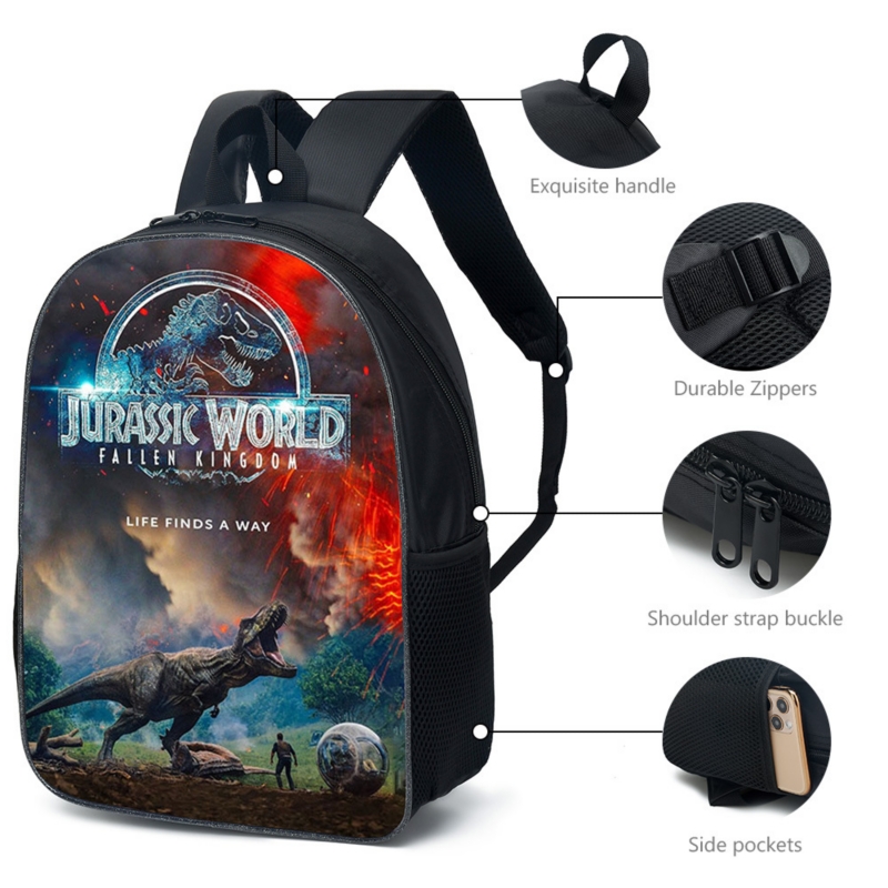 Foto 4 pulgar | Mochila + Bolso de Hombro + Funda Jurassic World para Niños - Venta Internacional
