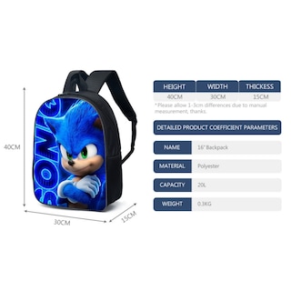 Foto 4 | Mochila Coolclub Anime Sonic Para Niños - Venta Internacional.