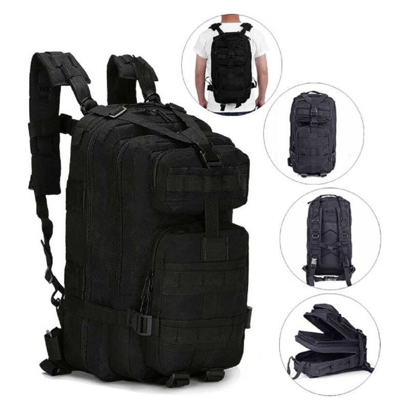 Foto 3 pulgar | Mochila Tactica 30l Para Senderismo Al Aire Libre Negra M5 Military - Venta Internacional.