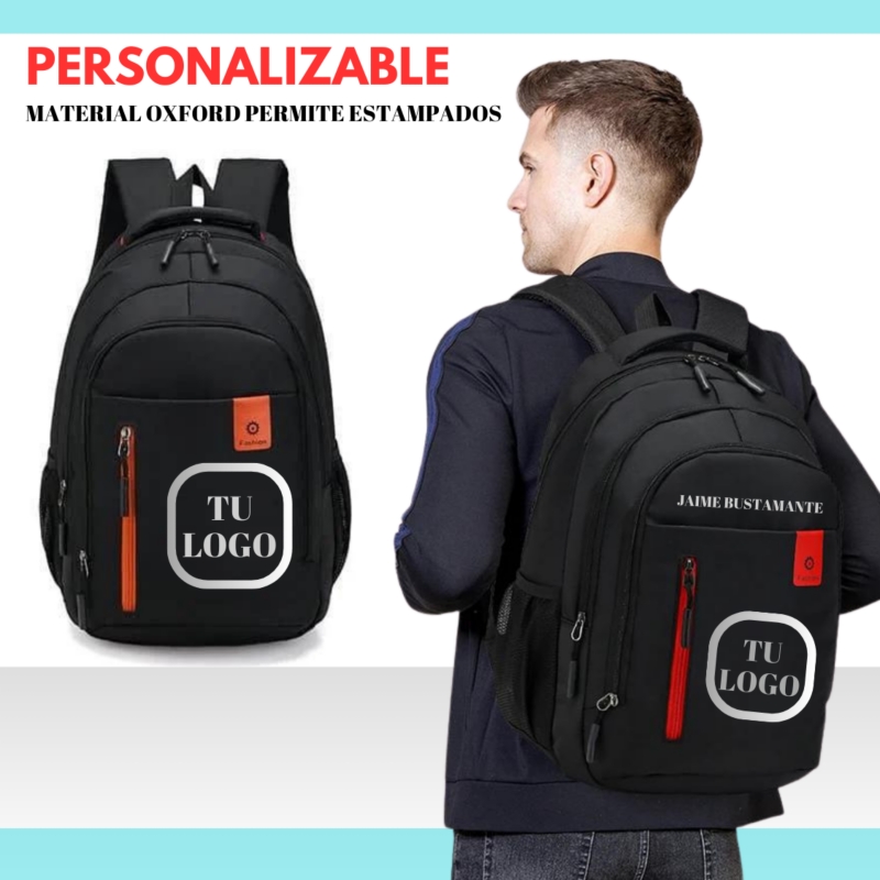 Foto 3 pulgar | Mochila Negra Impermeable-Venta Internacional