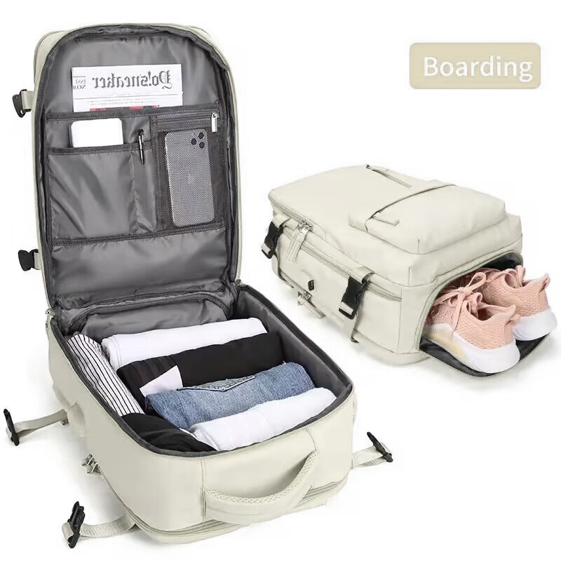 Foto 3 pulgar | Mochila De Viaje Impermeable De 35 Litros Con Compartimento Para Zapatos Y Puerto Usb - Venta Internacional.
