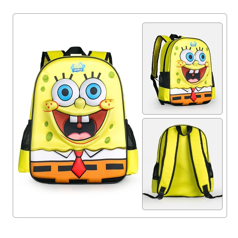 Foto 4 pulgar | Mochila Con Estampado De Dibujos Animados De Bob Esponja Para Viajes De Niños - Venta Internacional.