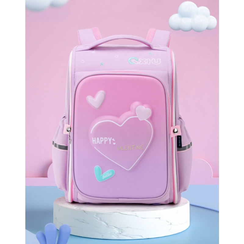 Foto 2 pulgar | Mochila Happy Waterproof Para Niñas En Edad Escolar, 35 Litros, Color Rosa - Venta Internacional.