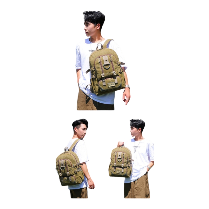 Foto 3 pulgar | Mochila Urban School Canvas 20l Para Viajes Al Aire Libre - Venta Internacional.