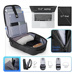 Foto 2 | Mochila Mark Ryden Krattos Impermeable Para Portátil Con Puerto Usb - Venta Internacional.