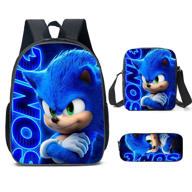 Foto 1 | Set De Mochilas Escolares Sonic Children Case 001 Mochila Bandolier - Venta Internacional