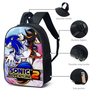 Foto 3 | Set De Mochilas Escolares Sonic Children Case 001 Mochila Bandolier - Venta Internacional