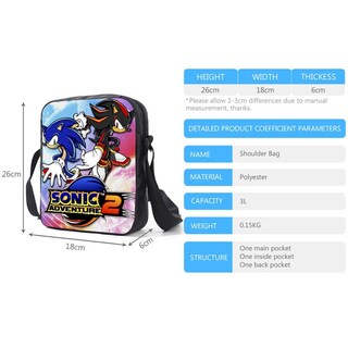 Foto 5 | Set De Mochilas Escolares Sonic Children Case 001 Mochila Bandolier - Venta Internacional